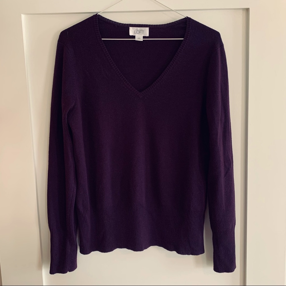 LOFT cashmere-blend V-neck sweater